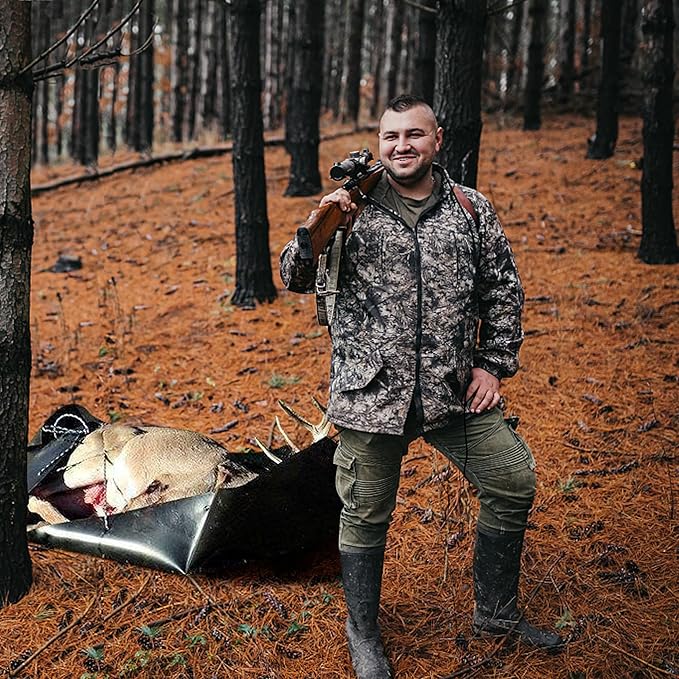 Tlswshsy Deer Drag Sleds-Multi-Purpose Utility Sled for Hauling Ice Fishing Supplies, Fire Wood, Duck Hunting, Fishing Gear and Accessories (1)-StrideForce Fitness