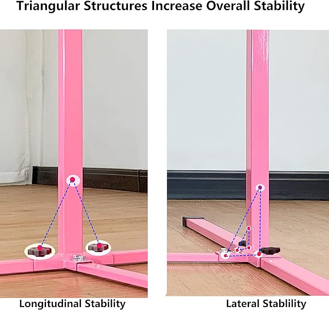 4FT/5FT Gymnastic Bar Set Gymnastics Horizontal Bar Gymnastics Kip Bar for Kids Home Use-StrideForce Fitness