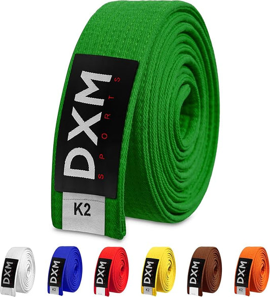 DXM SPORTS BJJ Jiu Jitsu Belt - Taekwondo Karate Belt - Martial Arts Uniform Ranking Judo Belt Double Stitched for Kids Adult-StrideForce Fitness