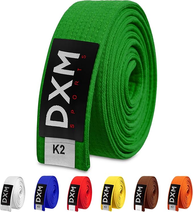 DXM SPORTS BJJ Jiu Jitsu Belt - Taekwondo Karate Belt - Martial Arts Uniform Ranking Judo Belt Double Stitched for Kids Adult-StrideForce Fitness