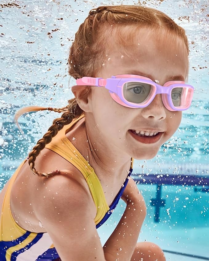 Kids Swim Goggles,Swimming Goggles for Kids 6-14, Anti-Fog UV Protection Pool Glasses for Boys Girls-StrideForce Fitness