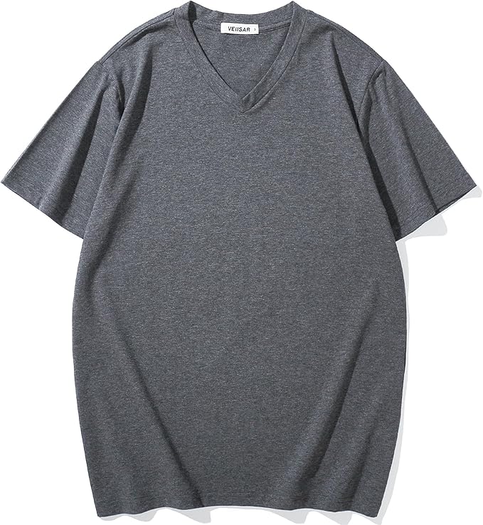 VEIISAR Premium V Neck T Shirts for Men - Modern Fitted Tees Vneck Undershirts-StrideForce Fitness
