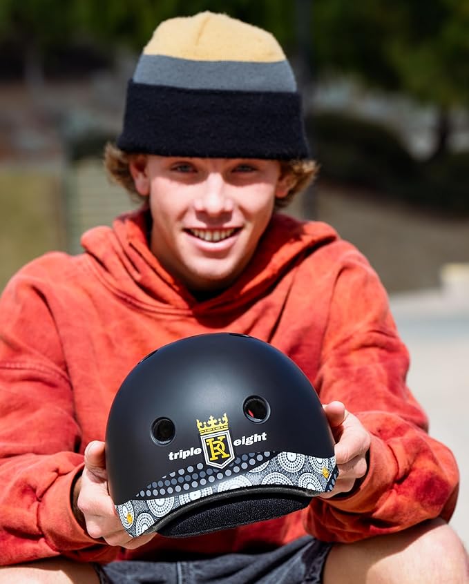 Triple Eight Deep Cover Helmet - Ideal for Skateboarding, Bicycling, BMX, and Roller Skating-StrideForce Fitness
