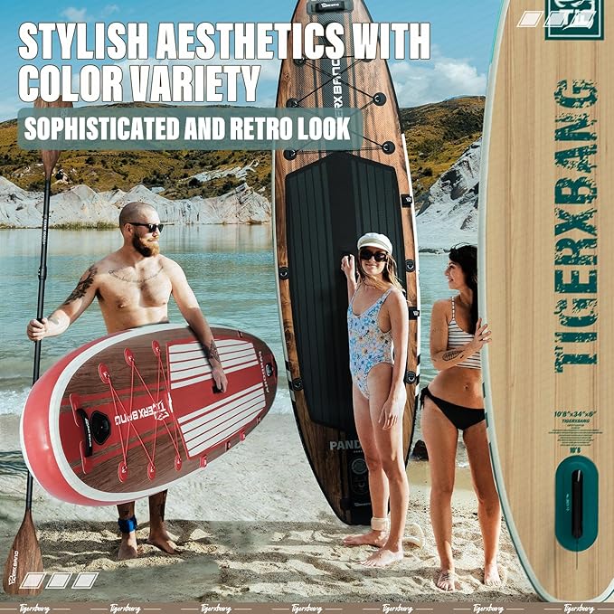 Paddle Board, 10.8' Stand Up Paddle Board with Premium Complete Inflatable SUP Accessories, Extra Wide Paddleboards for Adults & Kids-Pandora Collection-StrideForce Fitness