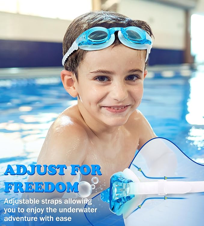 Aegend 2 Pack Kids Goggles, Swimming Goggles for Kids Age 4-16 Boys and Girls Youth, Anti-Fog Waterproof Anti-UV Pool Goggles-StrideForce Fitness