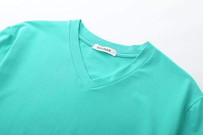 VEIISAR Premium V Neck T Shirts for Men - Modern Fitted Tees Vneck Undershirts-StrideForce Fitness