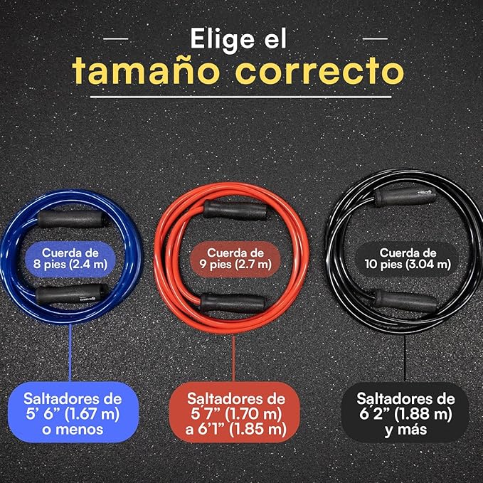 Elite Jumps Muay Thai 2.0 Weighted Jump Rope - Designed for High-Intensity Training, Muay Thai, & MMA Workouts - Heavy 1.3lb PVC Jump Ropes for Fitness-StrideForce Fitness