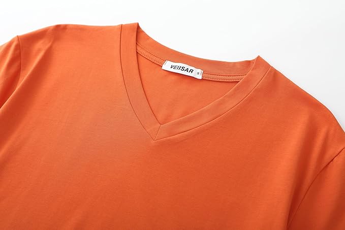 VEIISAR Premium V Neck T Shirts for Men - Modern Fitted Tees Vneck Undershirts-StrideForce Fitness