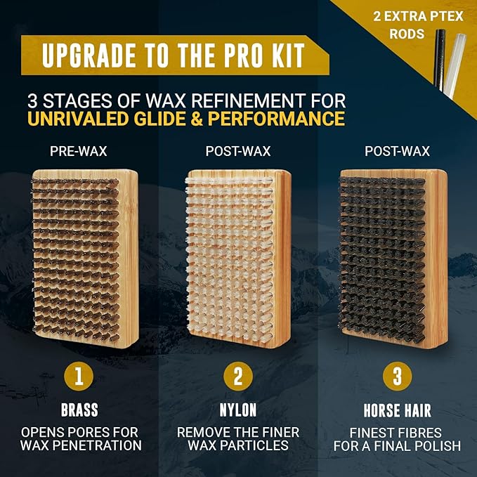 Winterial Snowboard and Ski Tuning Kit, with Iron, All-Temp Snowboard Wax, Angled Edge Tuner File-StrideForce Fitness