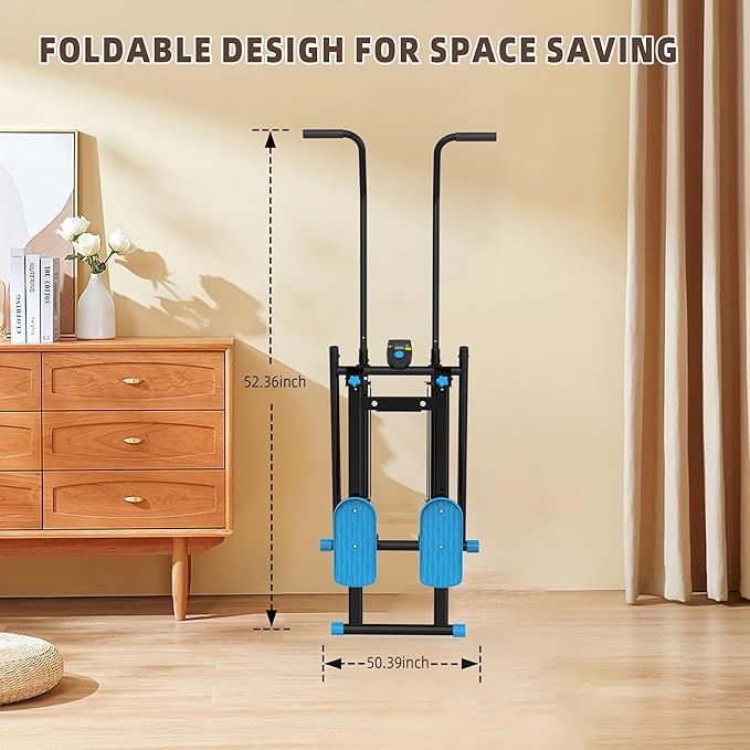 Stair Stepper for Home Gym, Vertical Stair Climber Cardio Exercise Machine for Full-Body Workout,Steppers for Exercise at Home Adjustable Handlebar & Pedals with 330LBS Loading Capacity-StrideForce Fitness