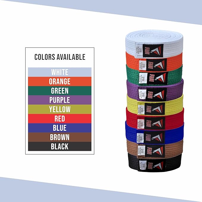 Martial Arts Belt for Karate, Judo, Aikido and Taekwondo - Durable Cotton-Polyester Blend for Adults and Kids-StrideForce Fitness
