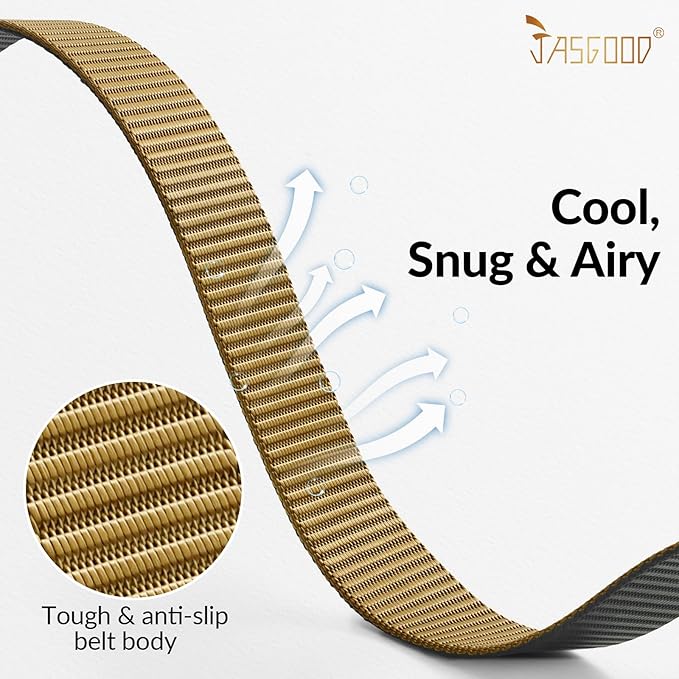 JASGOOD Nylon Canvas Breathable Military Tactical Men Waist Belt With Plastic Buckle-StrideForce Fitness