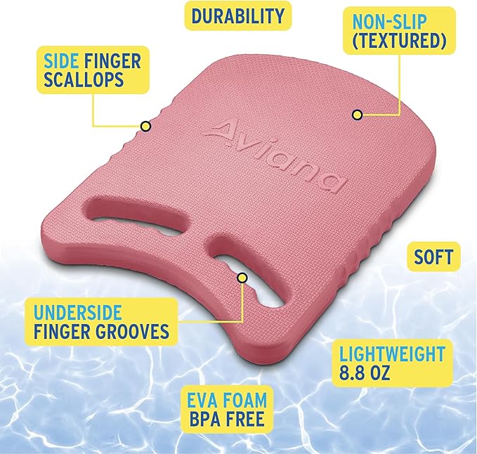 Junior Kickboard Buoy for Youth Children & Toddlers Swimming Aid & Exercise Training Board for Kids to Learn to Swim with Kick Boards in Pool BPA Free-StrideForce Fitness