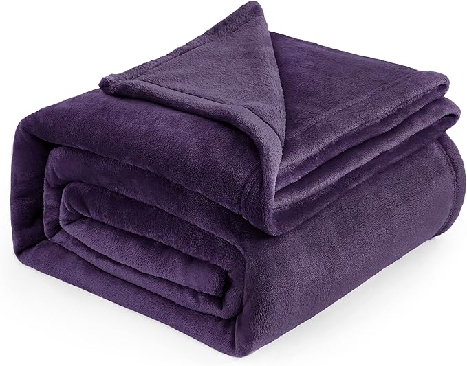 Bedsure Purple Fleece Blankets King Size - Bed Blanket Soft Lightweight Plush Cozy Fuzzy Luxury Microfiber, 108x90 inches-StrideForce Fitness
