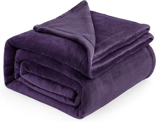 Bedsure Purple Fleece Blankets King Size - Bed Blanket Soft Lightweight Plush Cozy Fuzzy Luxury Microfiber, 108x90 inches-StrideForce Fitness
