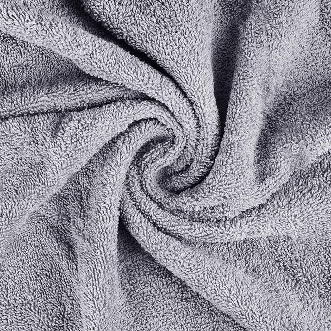 CASA COPENHAGEN, Designed in Denmark, 600 GSM, Hand Towels 16x28 Inches, Set of 10 - Grey Violet, Super Soft and Absorbent, Egyptian Cotton Towels for Bathroom & Kitchen-StrideForce Fitness