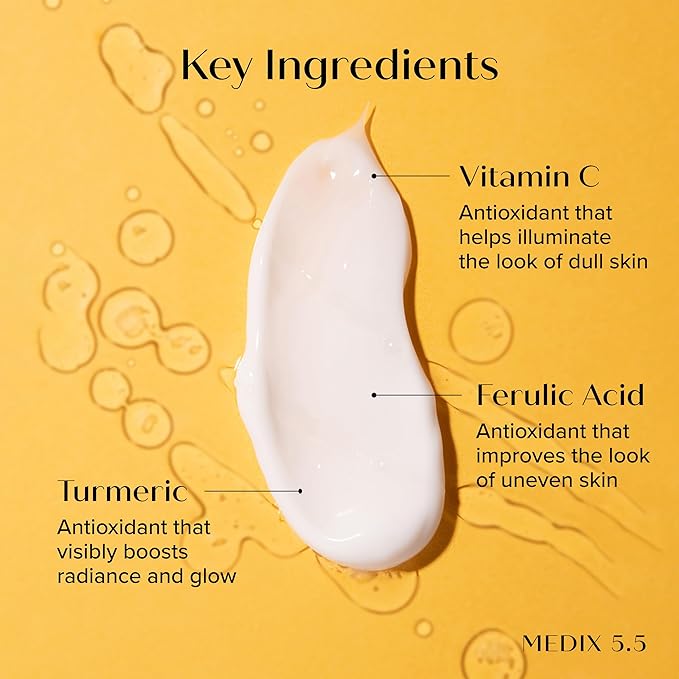 MEDIX 5.5 Vitamin C Cream Face Lotion & Body Lotion Moisturizer | Anti Aging Skin Care Firming & Brightening Cream Diminishes The Look Of Uneven Skin Tone, Age Spots, & Sun Damaged Dry Skin, 15 Fl Oz-StrideForce Fitness