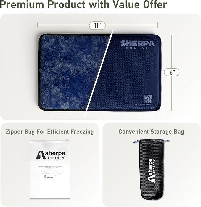 Small Soft Ice Packs for Injuries Reusable - Hot and Cold Flexible Gel Ice Packs Reusable for Ankle, Hand, Wrist, Head Pain Relief - 5" x 10" - 2PK - Blue-StrideForce Fitness