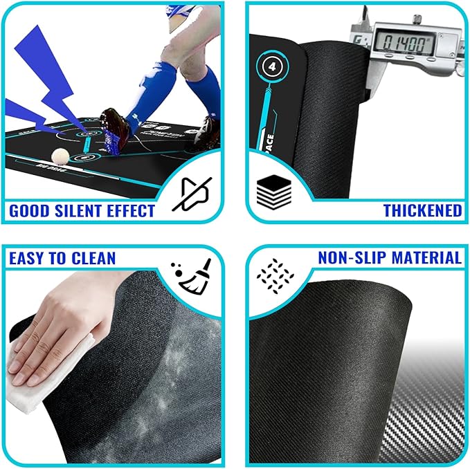 (59 * 35.4IN) Hockey Training Mat | Indoor/Outdoor Field Hockey Equipment for All Ages,Anti-Slip and Quiet Surface,The Best Gift for Hockey Training Enthusiasts-StrideForce Fitness