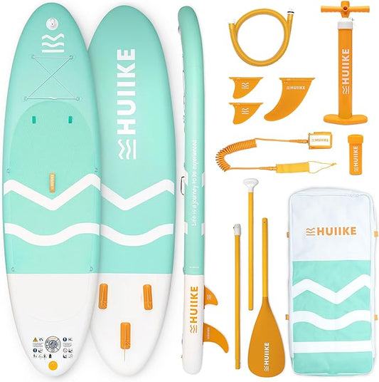 Inflatable Paddle Board for Adults with Accessories Included, Oar, Fins, Pump. Stand Up Paddleboard Great Stability and Resistance. 10’ x 33" x 5.9", Maximum Load 286 lb-StrideForce Fitness