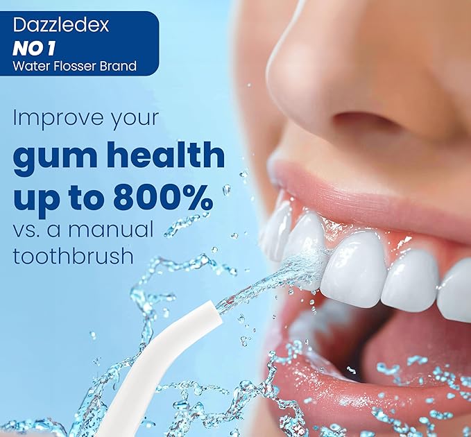 Electric Toothbrush and Water Flosser - Water Flossers for Teeth Electric Cleaning Brush with 5 Replacement Brush Heads, 5 Brush Modes, 17 Oz, 3 Stage Floss Tooth Brush 3 in 1 Teeth Cleaning Kit