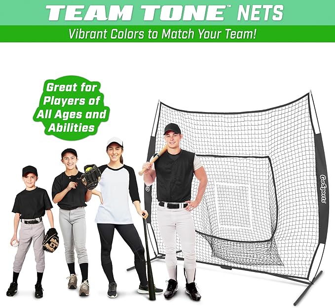 GoSportsGoSports Team Tone 7' x 7' Baseball & Softball Practice Hitting & Pitching Nets in Team Colors-StrideForce Fitness
