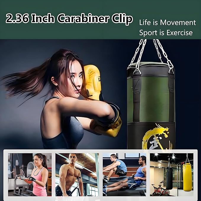 M6 Spring Snap Hook Carabiners, Carabiner Clip, Heavy Duty Galvanized Steel Spring Clip, Quick Link Key Chain for Swing Hammock Gym Outdoor, Holding Capacity-StrideForce Fitness