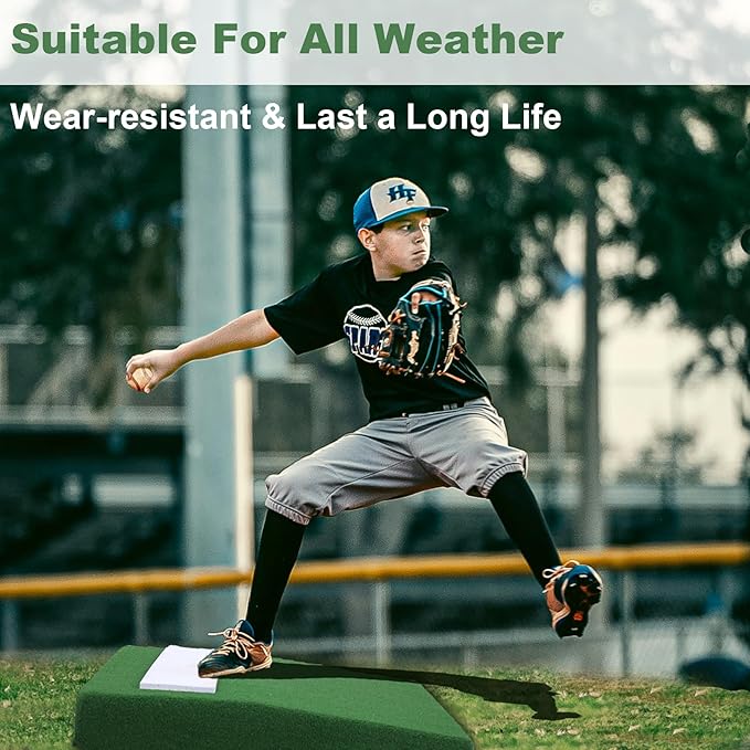 4" Portable Pitching Mound with Regulation Pitching Mound-30x30x4in Pitching Mounds for Baseball-Pitching Mounds Ideal for Youth Baseball Training, Indoor and Outdoor Use-StrideForce Fitness