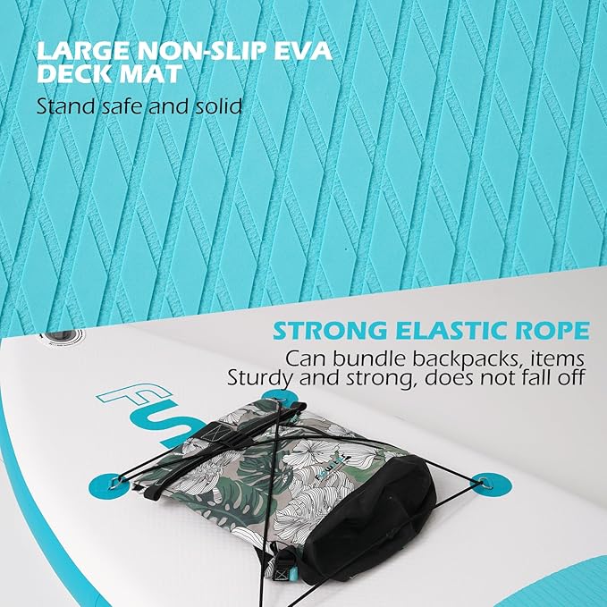 FunWater Inflatable Ultra-Light Stand Up Paddle Board for All Skill Levels with Premium SUP Paddleboard Accessories,Non-Slip Comfort Deck for Youth & Adults-StrideForce Fitness