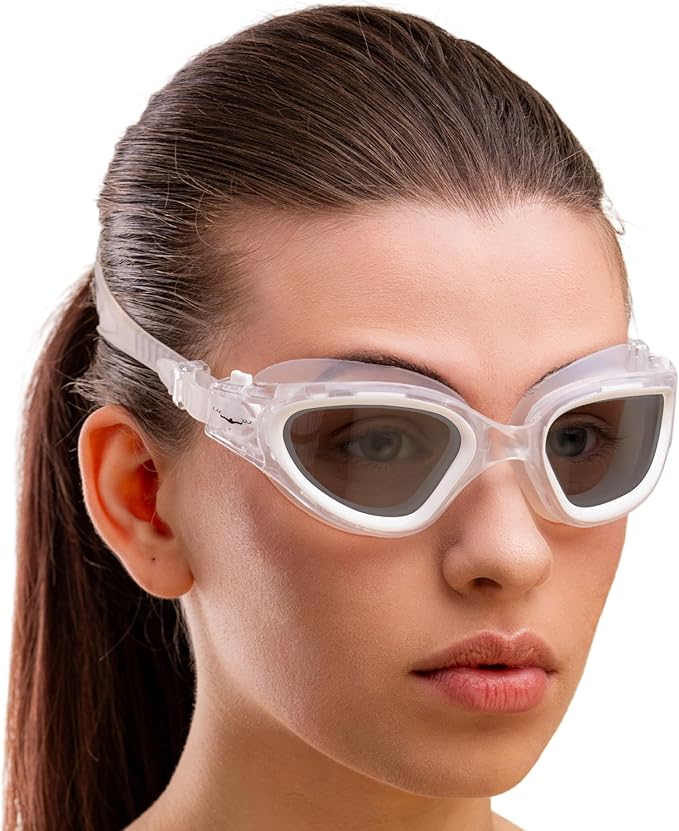AqtivAqua Swimming Goggles, DX Wide View Swim Goggles for Adult Men Women, Anti Fog No Leaking-StrideForce Fitness