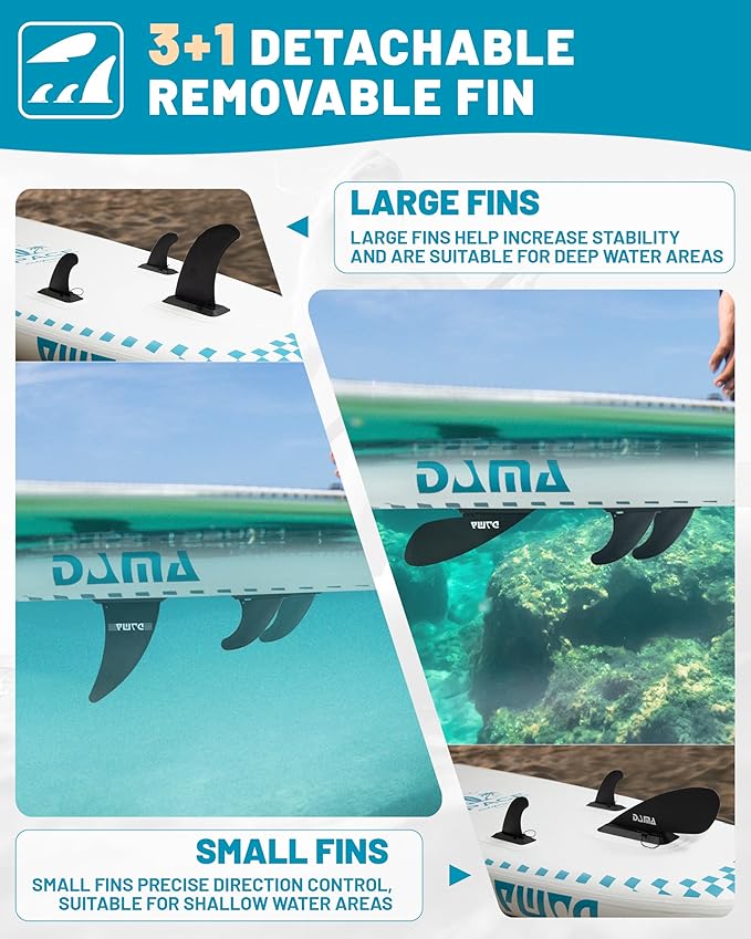 DAMA 11'*34"*6" Inflatable Paddle Board, Paddle Boards for Adults,Sup,Lightweight and Durable, Easy to Inflate, Versatile in Style, Fully Functional, Equipped w/High Grade Accessories.-StrideForce Fitness