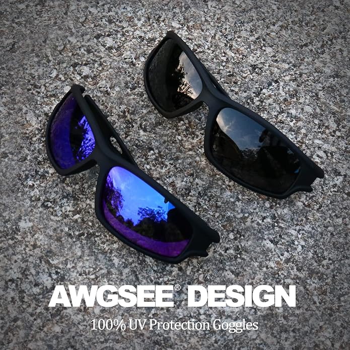 Polarized Sports Sunglasses for Men 100% UV Protection Wrap Around Unbreakable Sun Glasses for Fishing Driving-StrideForce Fitness