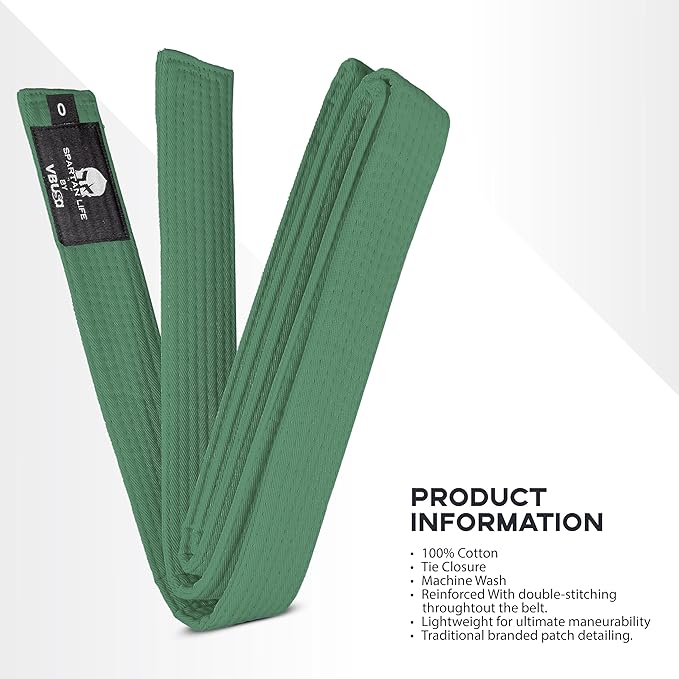 Karate Belt, All-Purpose Martial Arts Belt, Judo, Taekwondo Belt, Durable MMA Color Rank TKD Belt Size 0-6.-StrideForce Fitness