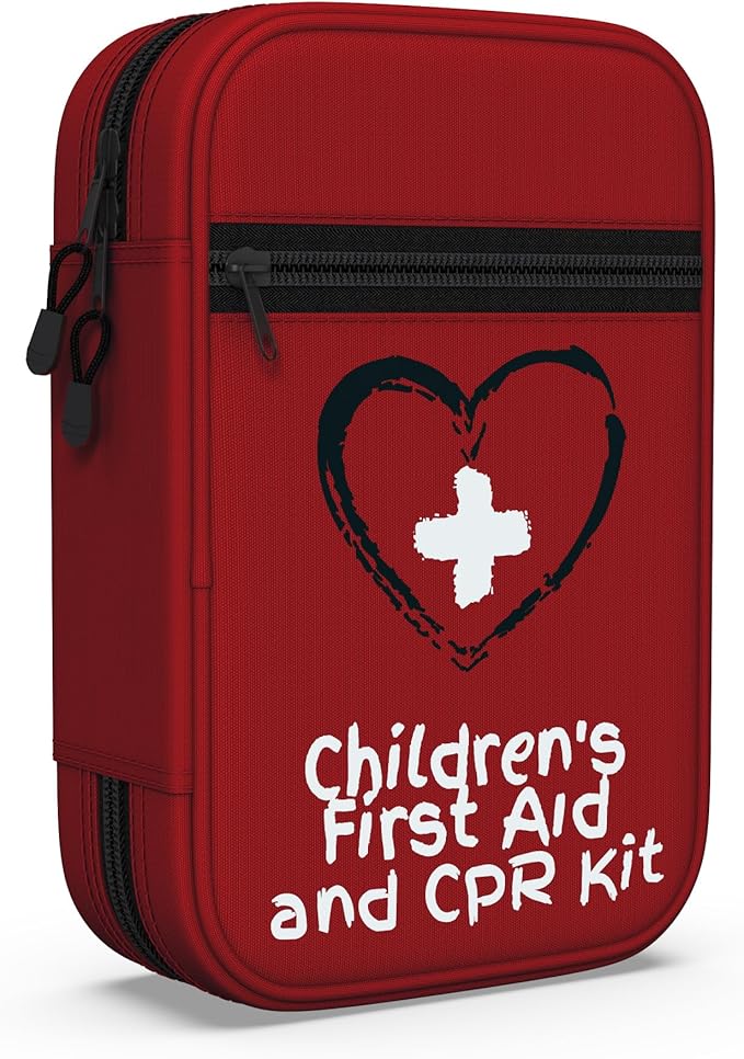 Small, First Aid and CPR Kit for children, toddler, and kids. Large Variety of Bandages to fit your childs injuries. Perfect travel first aid kit, Diaper Bag, Backpack, Car, and More. Quick and Effect-StrideForce Fitness