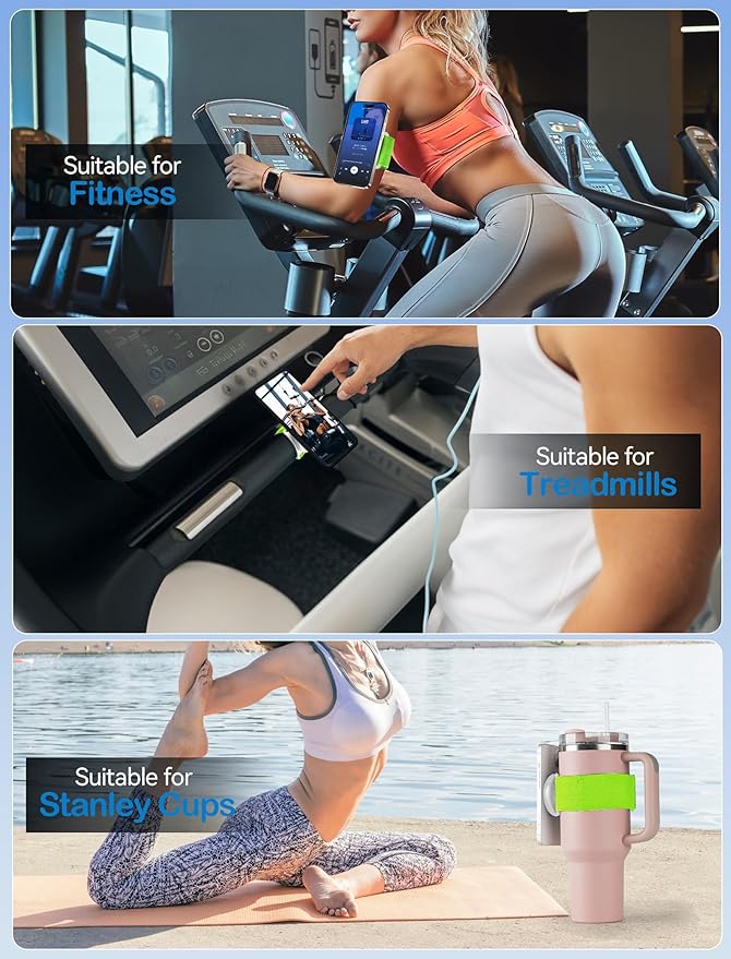 TOPGO Running Phone Holder for iPhone [360° Rotatable & Upgrade Anti-Drop] Magnetic Wrist Phone Holder, Magsafe Armband Compatible with iPhone 17 Pro and Android - Green-StrideForce Fitness