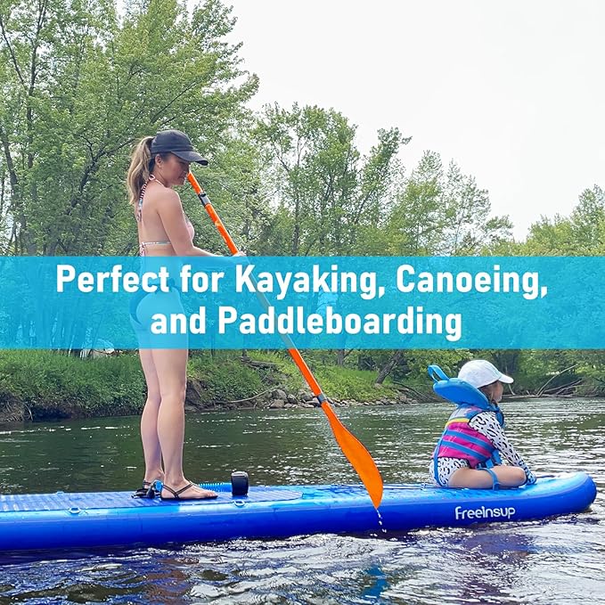 Freein 3-Piece Adjustable & Floating SUP Paddle - Fiberglass Shaft, Nylon Blade (71-83")-StrideForce Fitness