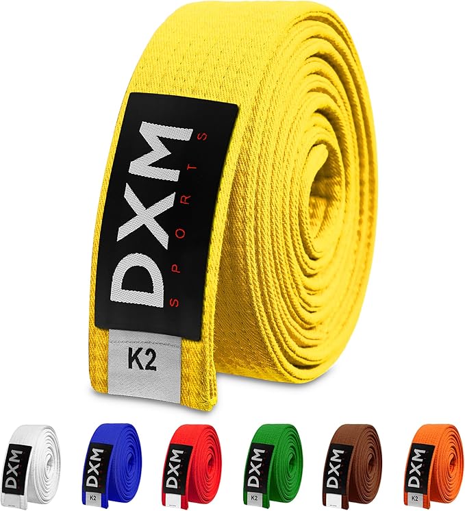 DXM SPORTS BJJ Jiu Jitsu Belt - Taekwondo Karate Belt - Martial Arts Uniform Ranking Judo Belt Double Stitched for Kids Adult-StrideForce Fitness