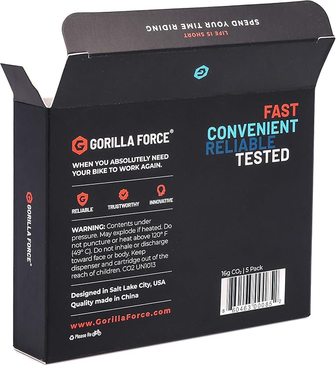 Threaded CO2 Cartridges, 16g for Bike Tire Inflators-StrideForce Fitness