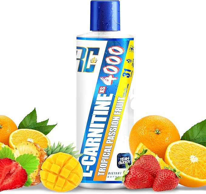 Ronnie Coleman Signature Series L Carnitine XS 4000 Liquid, Stimulant Free, Sugar Free, Zero Carbs, Lean Muscle Strength Support for Men & Women, 16 Oz (16 oz, Tropical Passion Fruit (4000))-StrideForce Fitness