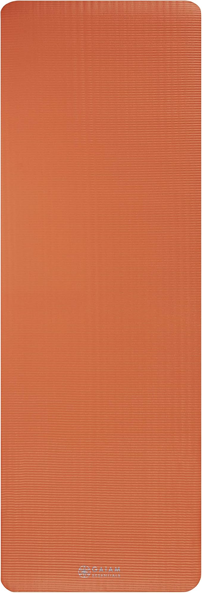 Gaiam Essentials Thick Yoga Mat Fitness & Exercise Mat with Easy-Cinch Yoga Mat Carrier Strap, 72"L x 24"W x 2/5 Inch Thick-StrideForce Fitness