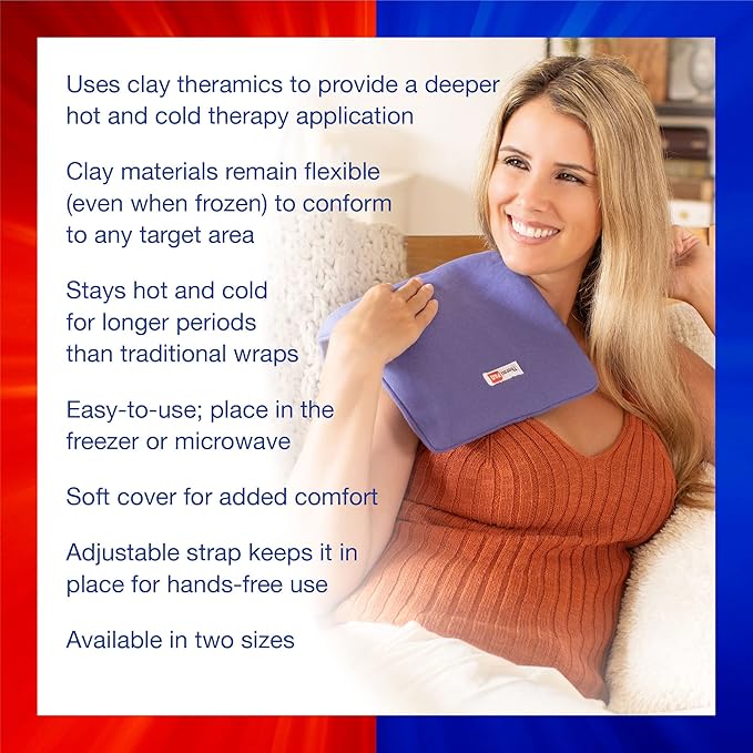 ThermiPaq Reusable Ice Pack and Hot Cold Pack For Injuries - Shoulder, Elbow, Ankles, Back and Knee Ice Pack, X-Large, 9.5 inches x 16 inches, Microwave Heating Pad-StrideForce Fitness