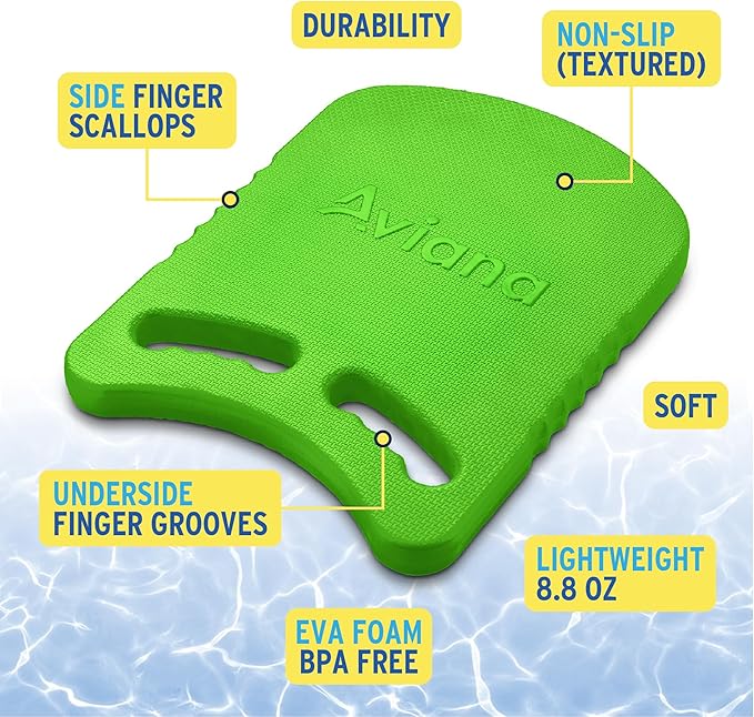 Junior Kickboard Buoy for Youth Children & Toddlers Swimming Aid & Exercise Training Board for Kids to Learn to Swim with Kick Boards in Pool BPA Free-StrideForce Fitness