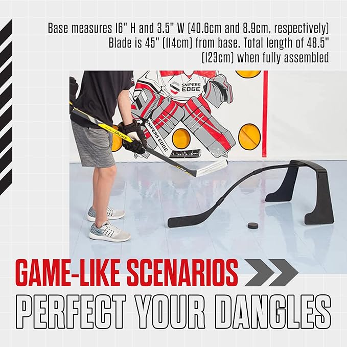 Snipers Edge Hockey - Hockey Attack Triangle - Lightweight and Durable - Works Great for On and Off Ice Training.-StrideForce Fitness