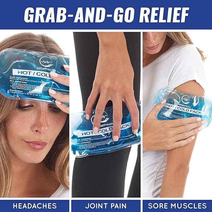 Reusable Hot and Cold Gel Ice Packs for Injuries - Gel Cold Packs for Injuries - Multiple Shapes and Sizes 7 Variety Pack-StrideForce Fitness