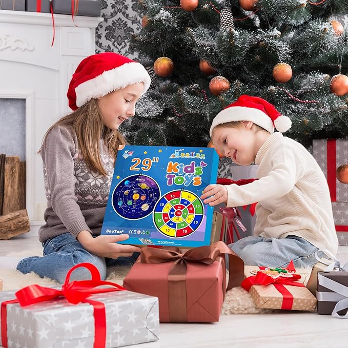 BooTaa 29" Large Dart Board for Kids, Kids Dart Board with Sticky Balls, Boys Toys, Indoor/Sport Outdoor Fun Party Play Game Toys, Birthday Gifts for 3 4 5 6 7 8 9 10 11 12 Year Old Boys Girls-StrideForce Fitness