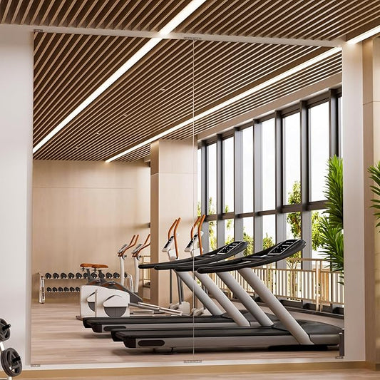 2PCS 79" X 40" Gym Mirror - Full Length Wall Mirror for Gyms, Dance Studios, Home and Yoga - Easy Installation, Ultra Light Shatterproof Nano Miorror Reduces 60% Commercial Insurance Costs, 5LB Each-StrideForce Fitness