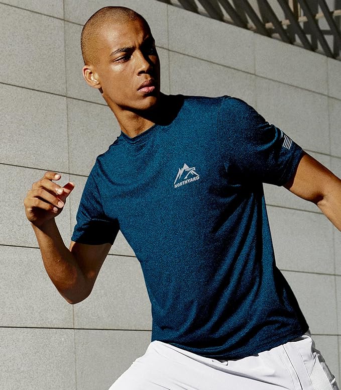 NORTHYARD Men's UPF 50+ Sun Protection Shirts Swim SPF UV Quick Dry Short Sleeve T-Shirts for Athletic Fishing Rash Guard-StrideForce Fitness