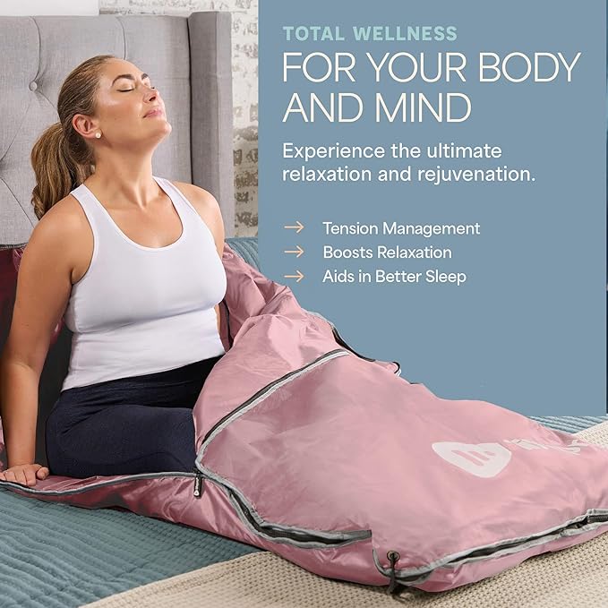 Lifepro BioRemedy Infrared Sauna Blanket – Available in 5 Colors – Portable Far Infrared Home Sauna Bag for Detox, Tension, and Relaxation – Adjustable Temp (86–158°F) & Timer – Includes Detox Wraps-StrideForce Fitness