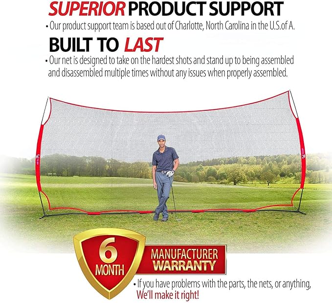 20x10ft Sports Net | 200 SQ feet of Protection | Multi Sport Netting Barrier, Sports Net, Baseball Netting Backstop | Perfect for Golf, Baseball, Basketball, Soccer, Lacrosse, Hockey-StrideForce Fitness