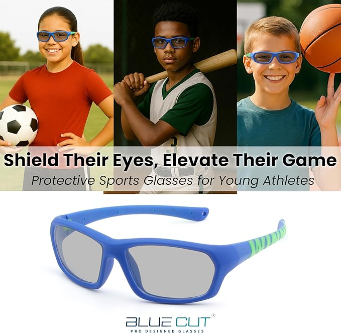BLUE CUT Sports Protection Goggles, Photochromic Lenses Safety Glasses for Basketball, Pickleball and Outdoor Sports-StrideForce Fitness